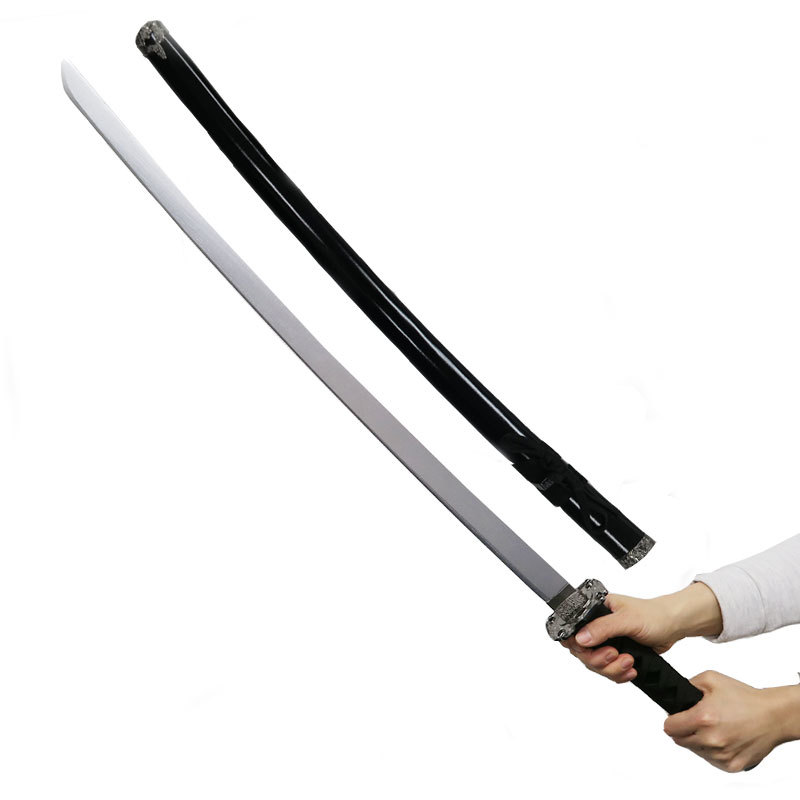 Uniton 日本刀DX 黒 銀装飾 100cm 木製