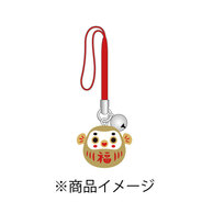 ふくだるま 根付ストラップ 金
