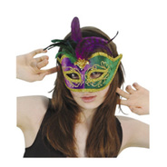 ルービーズ(rubie’s)　ドミノマスク(グリーン/パープル) [802697 Domino Mask - Green/Purple]