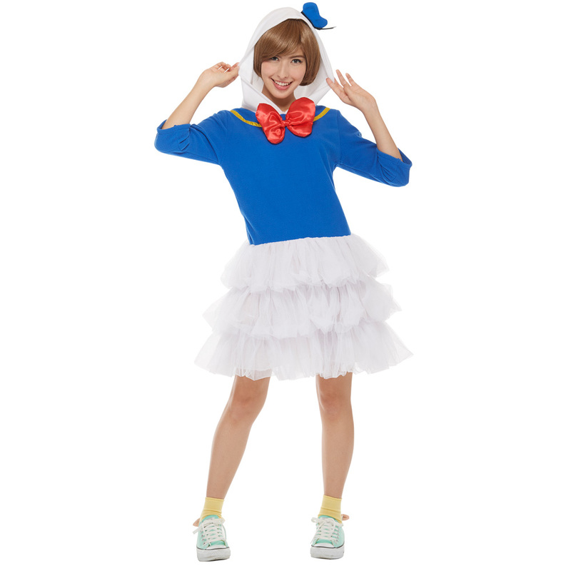 Costume Adult Hood Onepiece - Donald