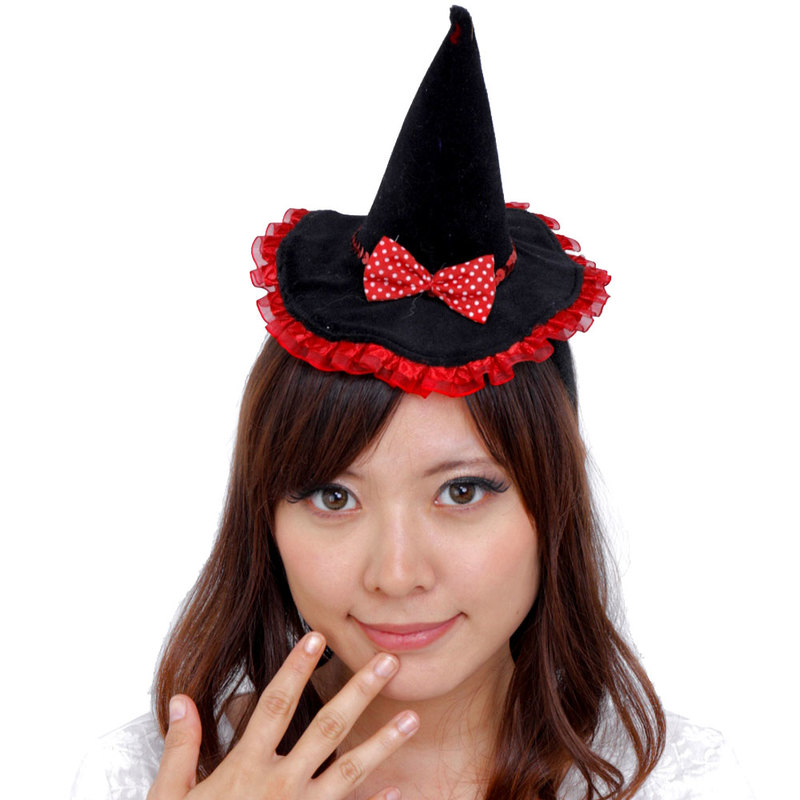 Patymo ハロウィンカチューシャ リボンウィッチハット