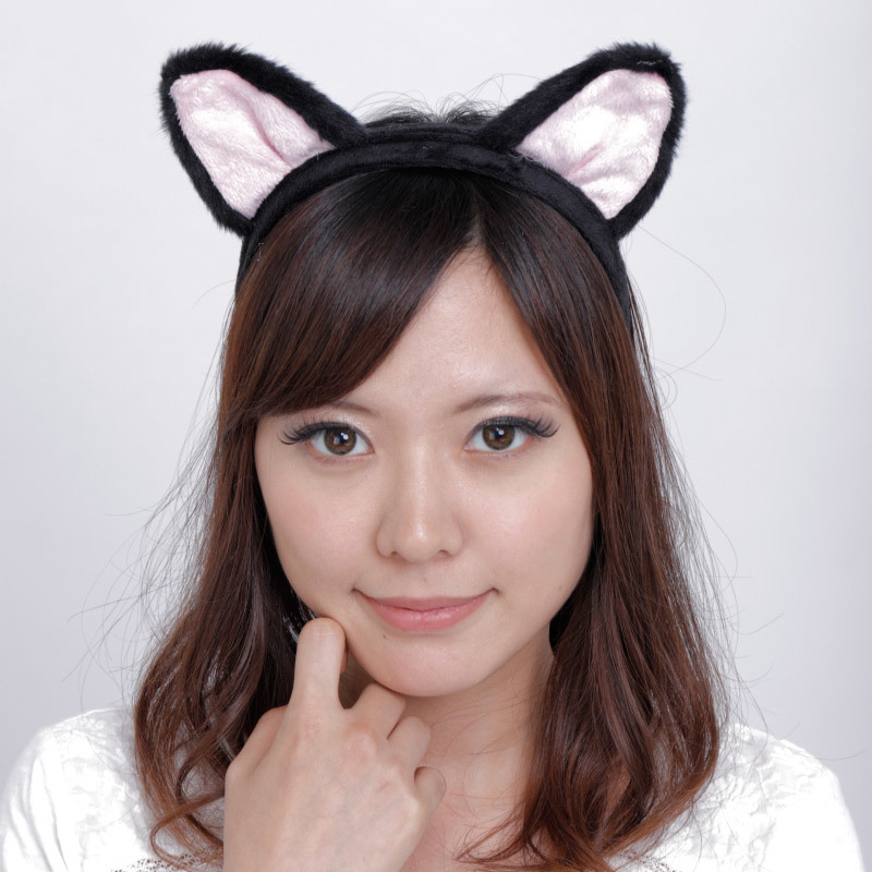 Patymo どうぶつカチューシャ ねこみみ(黒)