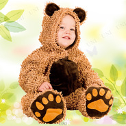 ベビー用シュニールテディベア [PP4200 Chenille Teddybear with Booties]