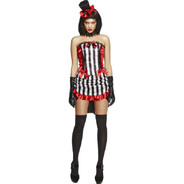 Fever Madame Vamp Costume Black with Skirt Top and Hat