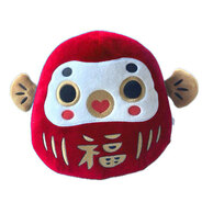 ふくだるま ぬいぐるみS 赤 高さ約20cm