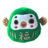 ふくだるま ぬいぐるみS 緑  高さ約20cm