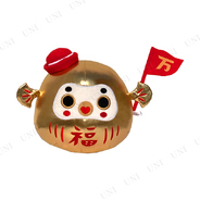 ふくだるま ぬいぐるみS 金  高さ約20cm (万福の旅ツアーコンダクター版)