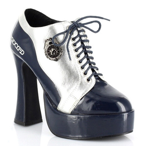 55” Heel with 15” Platform Police Oxford Shoe