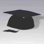 GRADUATION CAP-BLACK