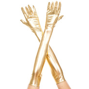 Extra long metallic gloves