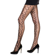 Romantic floral print spandex pantyhose