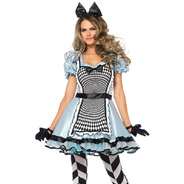 2PC.Hypnotic Miss Alice，dress w/mesmerizing apron，head bow
