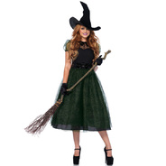 3PC.Darling Spellcaster，vintage tea length dress，belt，hat
