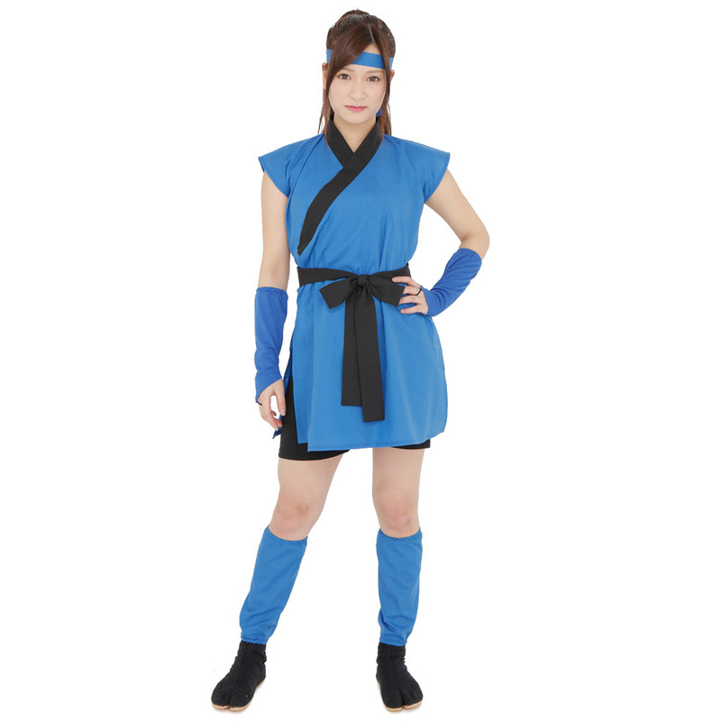 くのいち 忍者 衣装 ✦ 和柄 赤 五点セット コスプレ くノ一