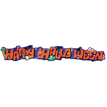 ハッピーハロウィンペーパーバナー