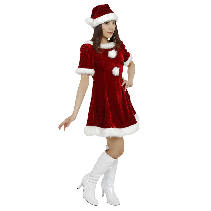 ユニエンタープライズ Patymo セクシーサンタ クリスマス 衣装 コスチューム 大人用 女性用 レディース 仮装 サンタコスプレ サンタ服 サンタクロース ワンピース 半袖 パーティーグッズ イベント用品