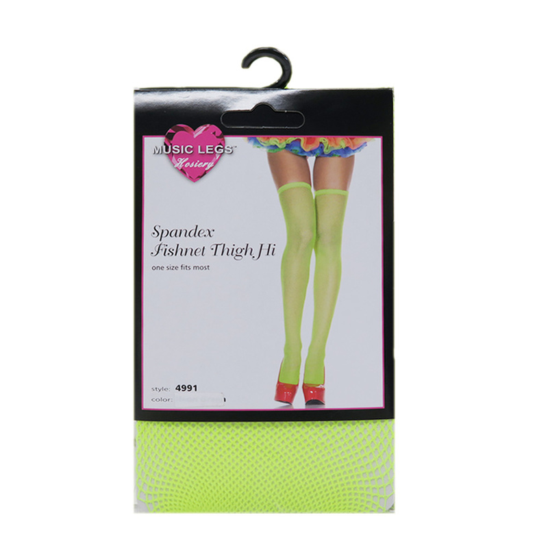 Spandex fishnet thigh hi