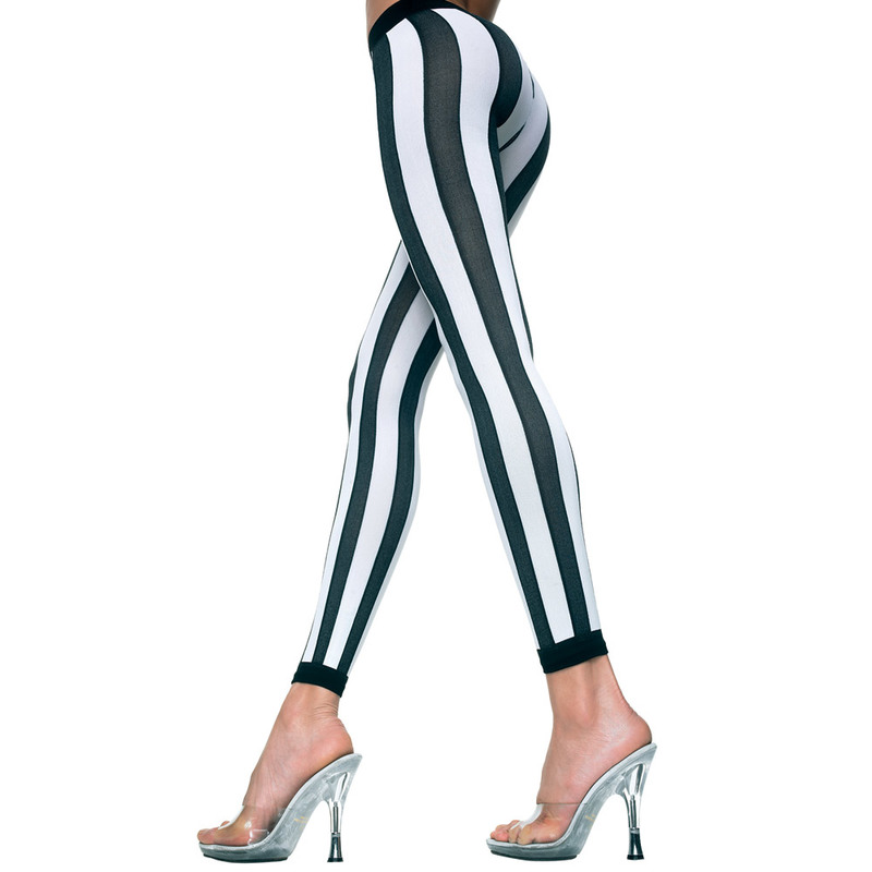 Vertical striped leggings