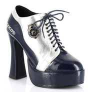 55” Heel with 15” Platform Police Oxford Shoe