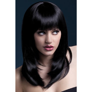 Fever Tanja Wig Black Feathered Cut with Fringe 19inch/48cm