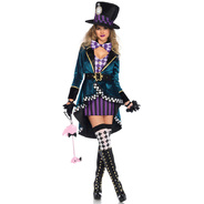 5 PC. Delightful Hatter， tank dress，velvet jacket，belt，bow tie，hat