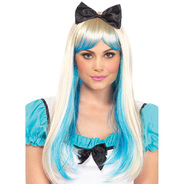 Alice two-toned wig with attached bow