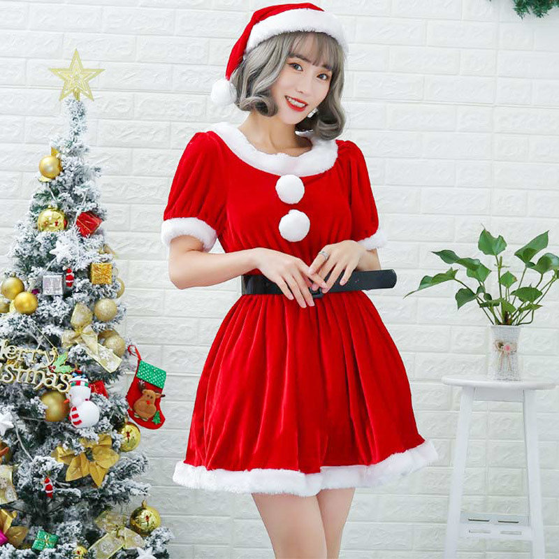 ユニエンタープライズ サンタレディー L クリスマス 衣装 コスチューム 大人用 女性用 レディース 仮装 サンタコスプレ サンタ服 サンタクロース ワンピース 半袖 クリスマス