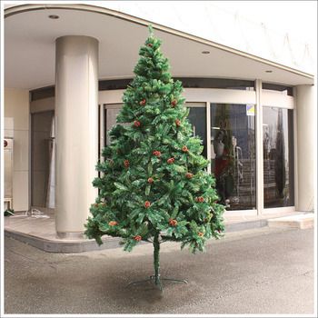 ユニエンタープライズ | 270cmクリスマスツリー(プレミアスタイリッシュ/松ぼっくり) 装飾 グリーンヌードツリー 飾りなし 大型 大きい