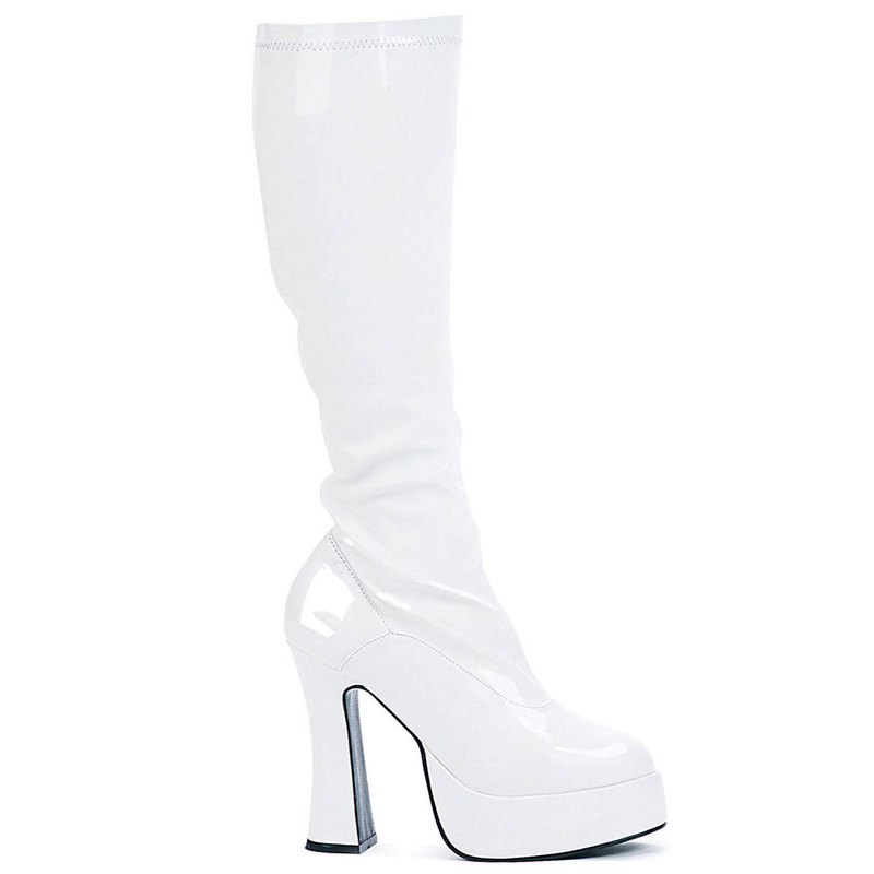 5” Heel with 15” Platform Knee Boots W/Inner Zipper