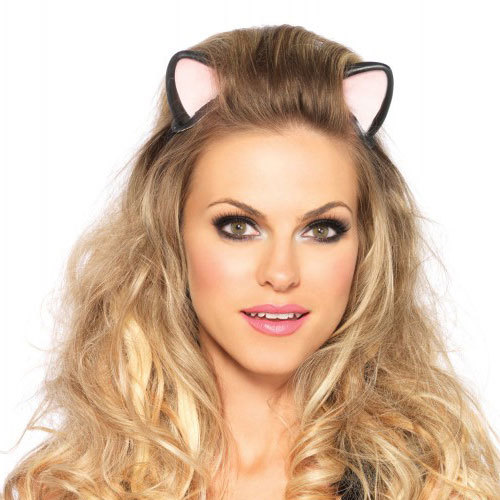 Latex kitty ear headband
