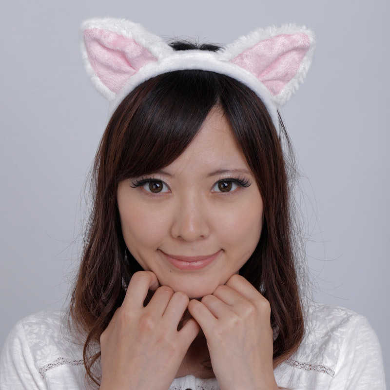 Patymo どうぶつカチューシャ ねこみみ(白)
