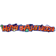ハッピーハロウィンペーパーバナー