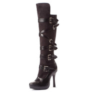 レッグアベニュー(Leg Avenue) バンディット・バックルブーツ ブラック 23cm