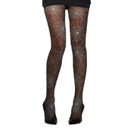 Tights Black Spiderweb Print